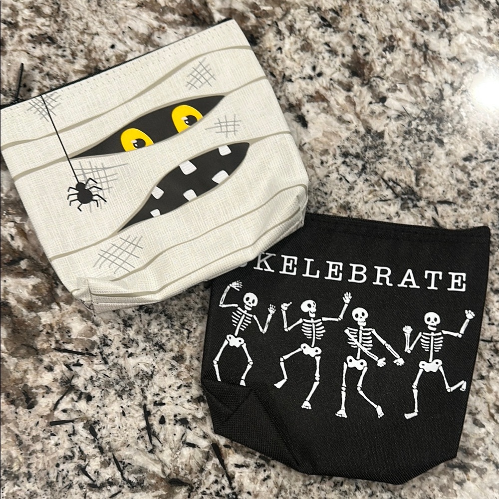 Thirty-One Mummy and Skeleton Bags - Black and White